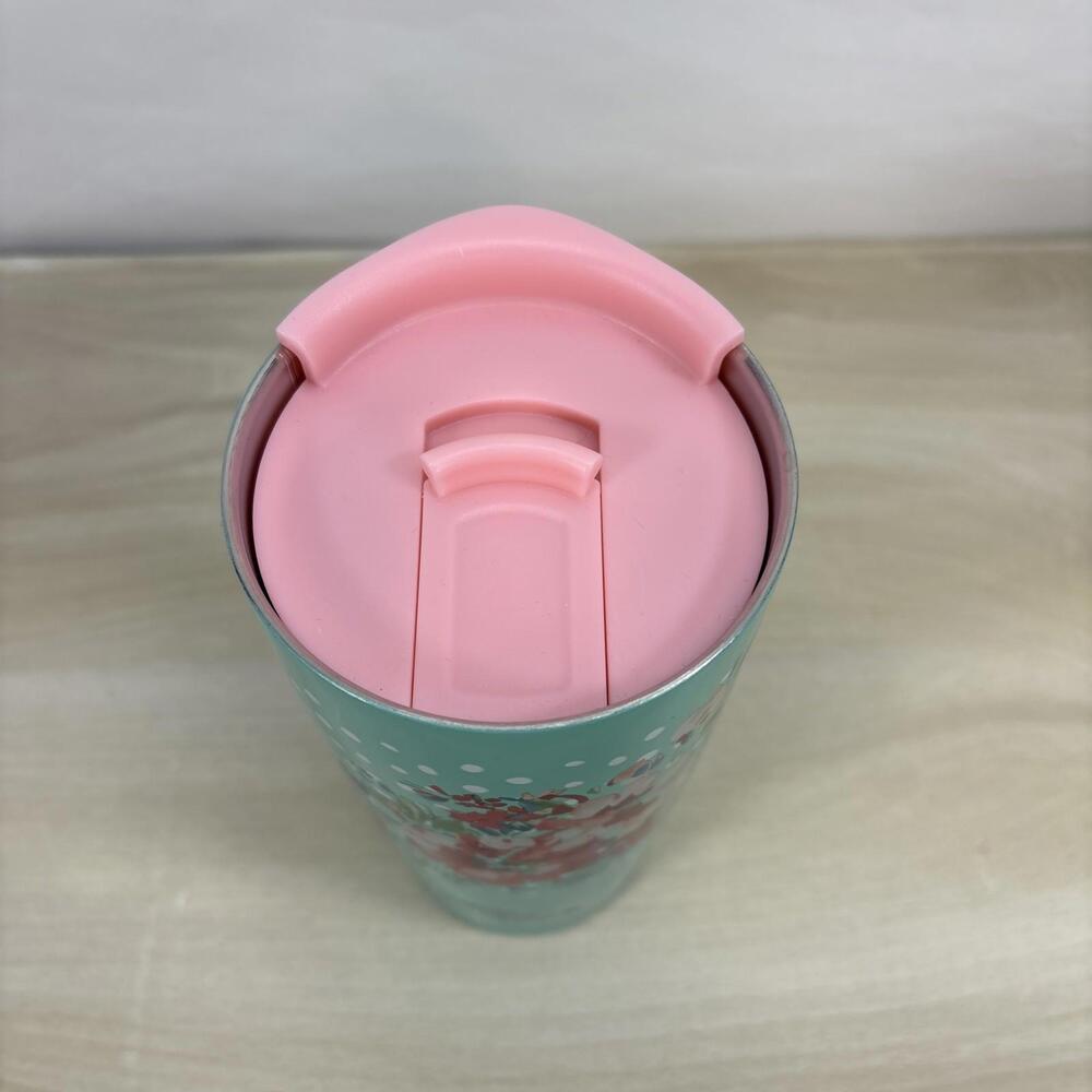 The Pioneer Woman Maverick Garden Tumbler Stainless Steel 20 oz Aqua Teal Pink - Picture 6 of 11